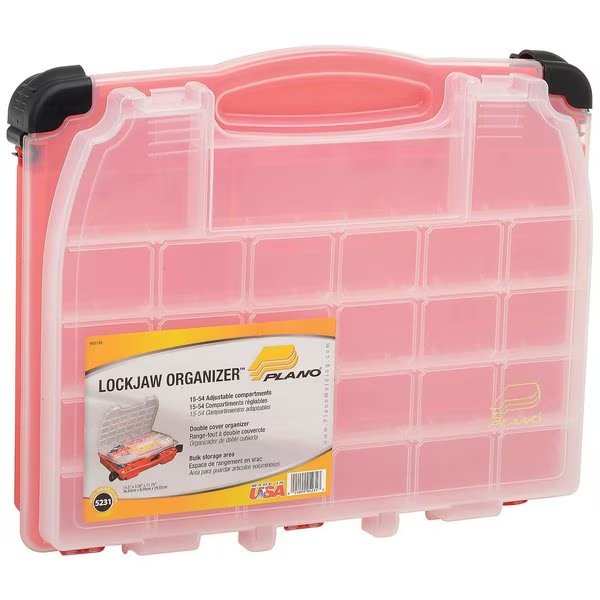 Plano Double Cover LockJaw Organizer, 14-1/2x11-3/4x3-3/8, Red